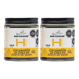 Chicharrón de Chile Habanero en Aceite de Oliva Don Chacho 2 Pack de 140 gr c/u - El complemento perfecto para darle un toque picante y delicioso a tus platillos