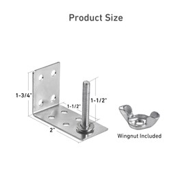 Small Board Mounted Bracket for Woven Wood & Roman Shades – Inside/Outside Mount – Fits 1/2” to 1” Boards (4 Pair)