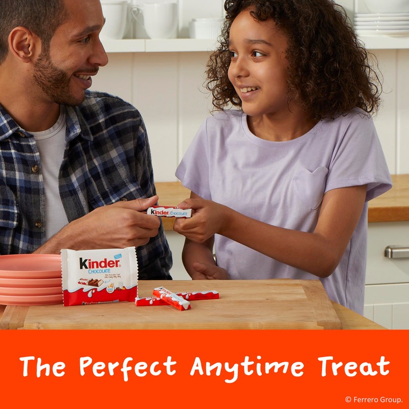 Kinder Chocolate, 18 Four Count Packs, Milk Chocolate Bar with