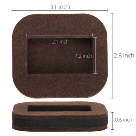 Pumtus 20 Pack Felt Furniture Cups, Anti-Sliding Bottom Caster Pads, Bed Wheel Couch Slide Stopper, Hardwood Floor Protector Fixed Standing Coasters for Carpet, Tile, Laminate Floors, Fit 2.1" x 1.2"