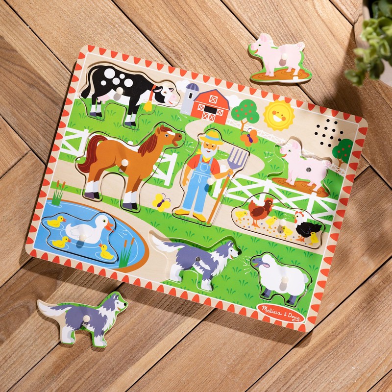 Melissa & Doug Old MacDonald's Farm Song Puzzle – 8-Piece