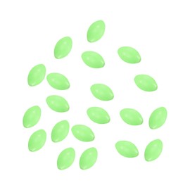 PATIKIL 10x7mm Glow Fishing Beads, 200Pcs Plastic Oval Rubber Luminous Fishing Bait Eggs Rig Bead Tackle Lures Accessories with Storage Box, Green