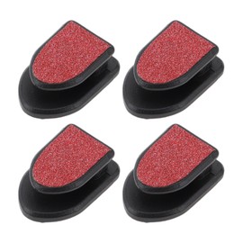 HEROFFIX 4 Pcs for Purses and Bags, Umbrella Etc Car Storage Hooks Sturdy Car Adhesive Hooks Red Plastic 1.18"x0.79"