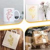 18 Sets Wildflower Stencils, Plant Flowers Stencils Mixed Media Art