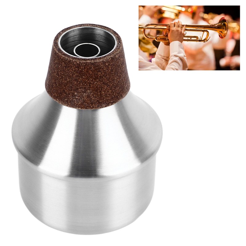 Mini Trumpet Practice Mute Aluminum Alloy Trumpet Mute Silencer for