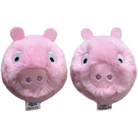 TY Peppa Pig und George Pig Bouncy Balls 2er-Set – Weiche Plüschtiere für Kinder – Kuschelige Sammelfiguren – Geschenk für Jungen & Mädchen
