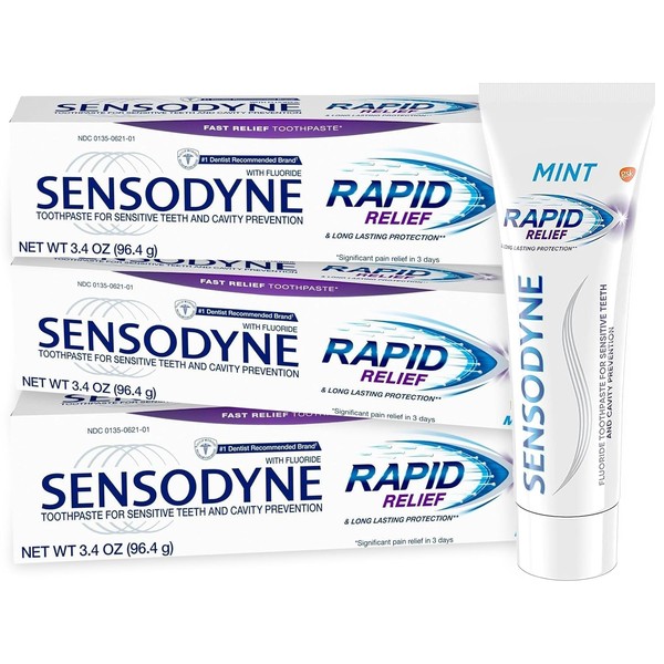 Sensodyne Sensodyne Rapid Relief Toothpaste for Sensitive Teeth, Mint with