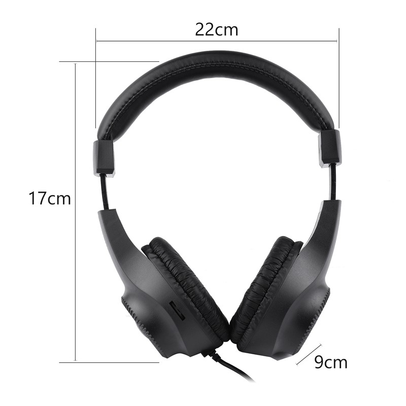 Wired Headset Self Adjusting Headband 6.5mm Single Jack Stereo Monitor