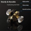 Gobrico Transparent Glass Door Knobset Interior,Privacy Diamond Crystal Door Lockset