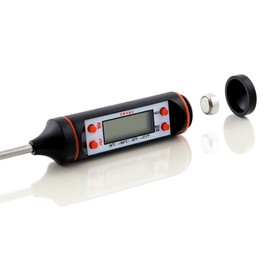 BBQ-Toro Grill Thermometer for Steak, Meat, Digital Roasting Thermometer -40 °C to 300 °C, Thermometer for Core Temperature Meat, Puncture Thermometer with LCD Display and Practical Fabric Bag