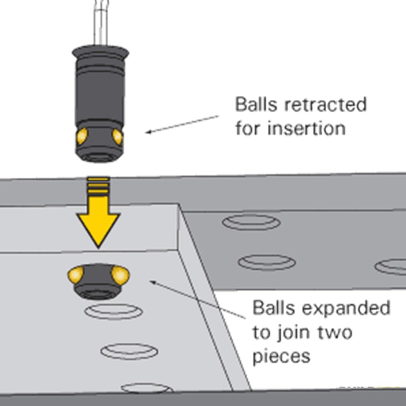 BuildPro Fixed Length Ball Lock Bolt (1.1" Capacity), T55015, BuildPro