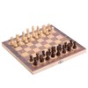 3in1 Portable Wooden Chessboard Folding Board Chess Game For Party