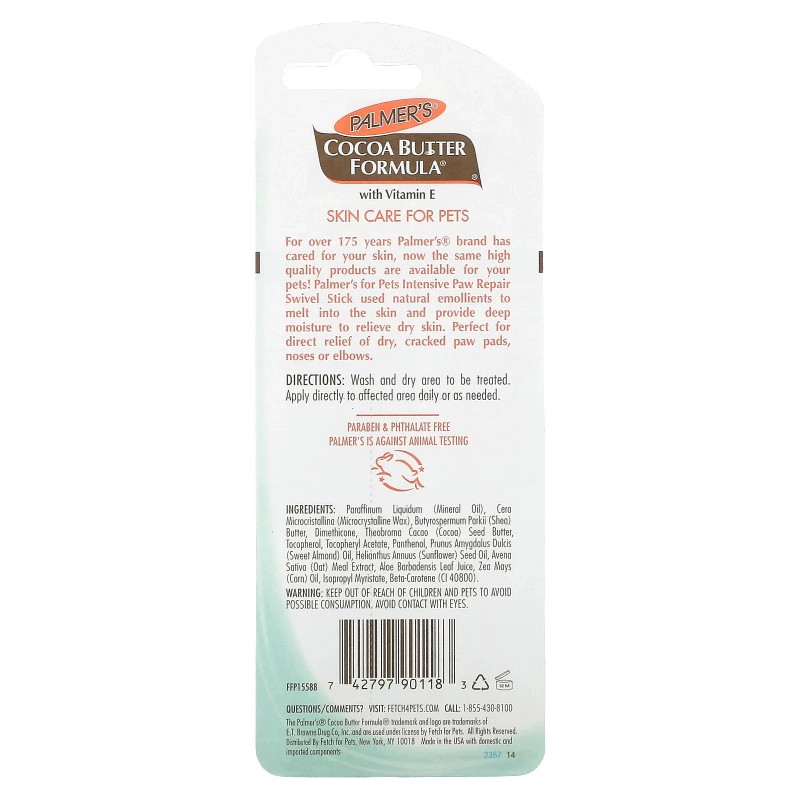 Fórmula de Manteca de Cacao con Vitamina E, Barra Giratoria
