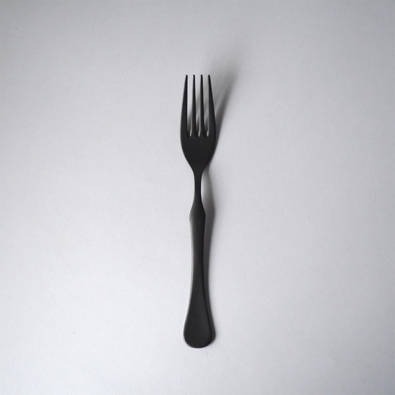 Takakuwa Metal Sway Dinner Fork, Black, Size: Approx. 7.4 inches