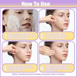 HAIOLORPRO 240 Cintas Invisibles Para Lifting Facial, Debajo Del Maquillaje, Para Rostro Y Cuello, Para Reafirmar La Piel Flácida, Arrugas, Papada, Ojos Y Papada.