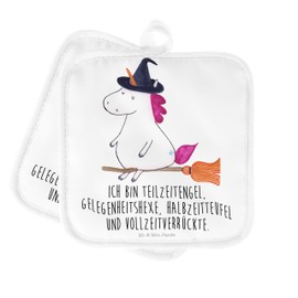 Mr. & Mrs. Panda Set of 2 Pot Holders Unicorn Witch Gift Pot Holder Funny Unicorns Girlfriend Pegasus Pot Holder Set Pot Holder Set