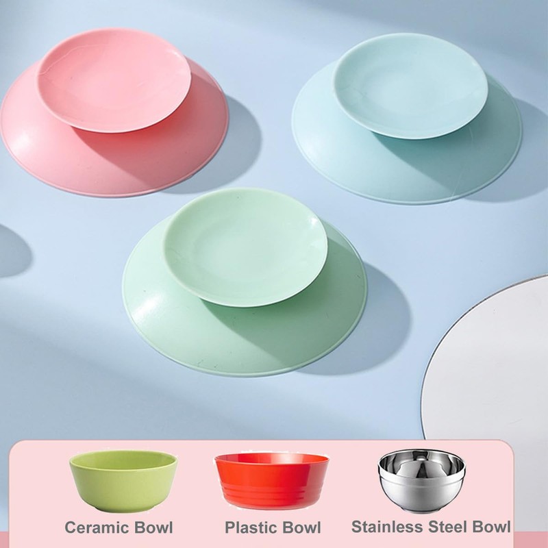 ZAAWUUT 3 Pieces Dish Suction Cups, Double Sided Dish Attachment