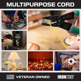 Iron Forge Cable 600 ft 18 Gauge Primary Automotive Wire - 6 Roll Assortment Pack - 100 Ft of Copper Clad Aluminum Wire per Roll - for Home or Automotive