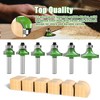 NICAVKIT 6 Pieces 8 mm Shank Rounding Cutter Standard Round