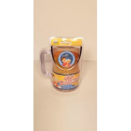NPW TV Beer Mug Novelty Fun Gift for TV and Beer Lovers Sloped Side Glass NEW