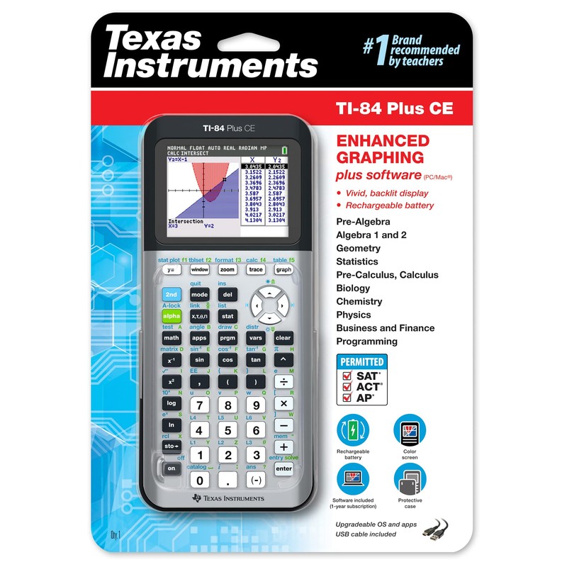 Texas Instruments TI-84 Plus CE Python Color Graphing Calculator, Galaxy