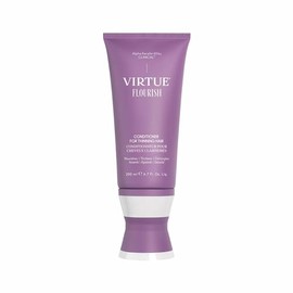 VIRTUE Acondicionador Flourish para cabello fino o adelgazante, producto de crecimiento del cabello sin sulfato, desenreda y espesa, seguro para el co