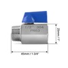 QWORK® Mini Ball Valve Stop Valve Stainless Steel Reduced Flow