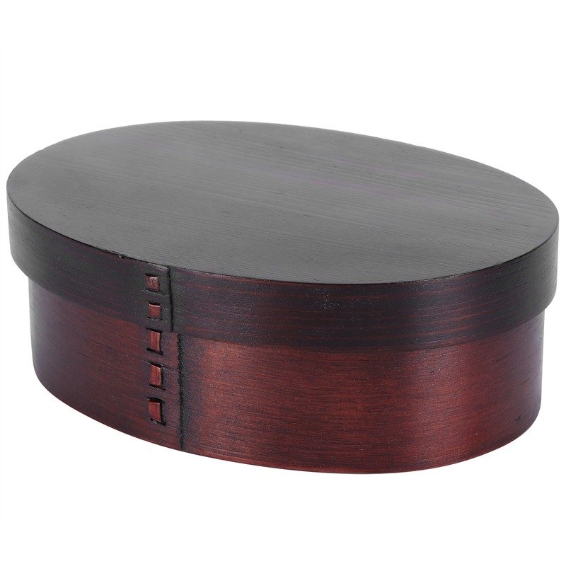 17.5x13.5cm Lunch Box Wooden Bento Box Portable Food Container for