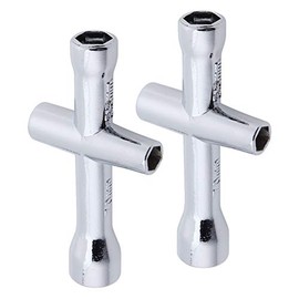 HobbyPark RC Car Wheels Tools Metal Hex Hexagon Sleeve Wrench Cross Wrenches (4mm, 5mm, 5. 5mm, 7mm),2-Pack