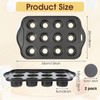 Tobeelec 2 Pack Mini Cheesecake Pans Removable Bottom 12 Cavity