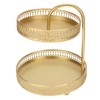 2 Tier Fruit Tray Gold Elegant Large Capacity Decorative Multi