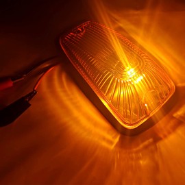 PSEQT 5Pcs Cab Roof Marker Lights LED Top Clearance Marker Light Compatible for 1988-2002 C/K 1500 2500 3500 5500 6000 6500 7000 7500 12V Signal Running Lights Waterproof w/Smoke Cover & T10 LED