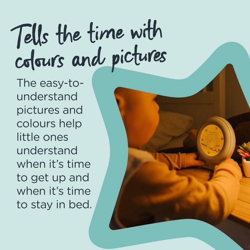 Tommee Tippee Groclock Sleep Trainer Clock |Alarm Clock and Nightlight