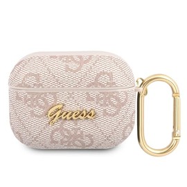Guess GUAP4GSMP Case for AirPods Pro Pink 4G Script Metal Collection