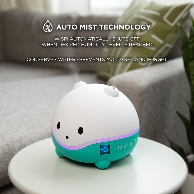 LittleHippo WISPI 3-in-1 Humidifier, Diffuser & Night Light for Baby/Kids