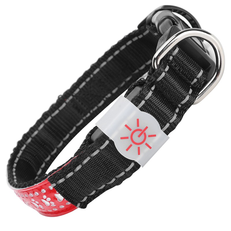 LED Pet Adjustable Collar USB Rechargeable Soft Dog Lighting Night