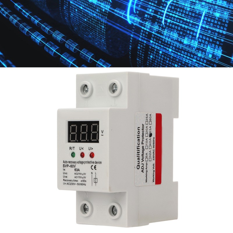 Auto Recovery Voltage Protectve Device Single Phase LED Digital Display