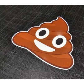 L1G Emoji Poop STICKER DECAL MADE IN USA JDM Car Laptop Locker Window Funny