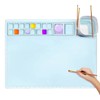 Silicone Painting Mat with Water Cup Washable Protruding Scale Line