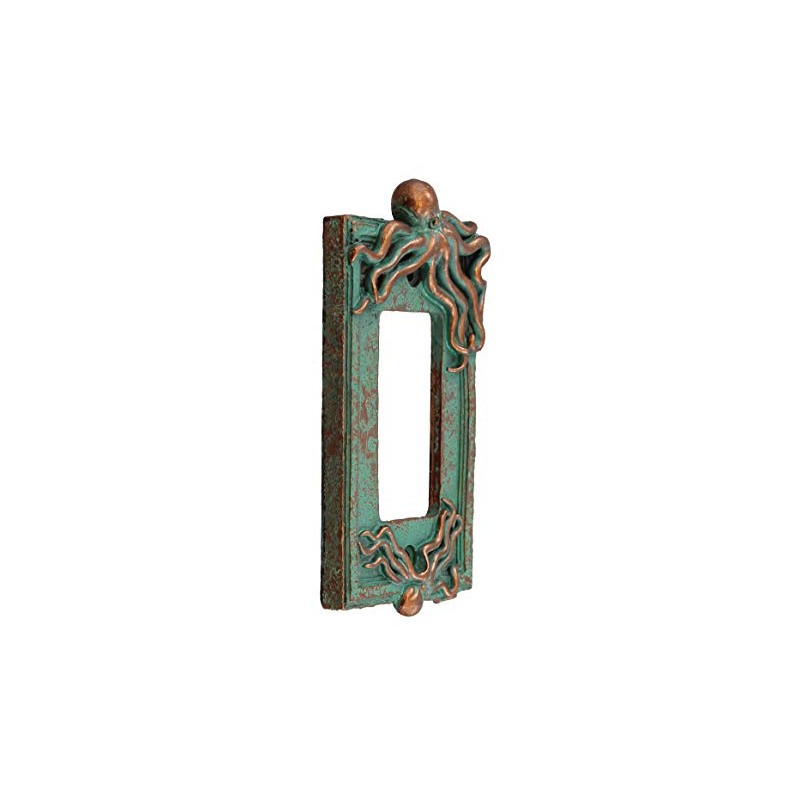 Top Brass Large Octopus/Kraken Electrical Cover Wall Plate Bronze/Verdigris Finish