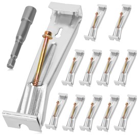 YOUDMEARUD 5" 12 Pack Gutter Hangers with Pre-Inserted Resistant Screw, Heavy Hidden Rain Gutter Fasteners, K-Style Aluminium Gutters for Gutter Repair