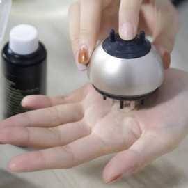 Portable Scalp Oil Applicator & Massager with 12 Dispensing Nozzles Ball/Champagne 2ea