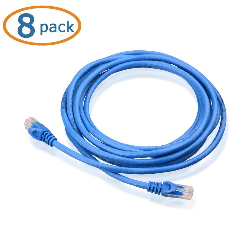 Cable Matters Paquete de 8 cables Ethernet Cat5e Snagless (cable