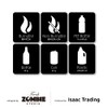 Isaac Trading 6 Piece Set Square Flammable Non-Flammable Plastic Bottle