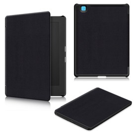 Kepuch Custer Case for Kobo Aura H2O Edition 2,Ultra-Thin PU-Leather Hard Shell Cover for Kobo Aura H2O Edition 2 - Black