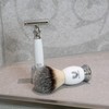 WLDOHO Vegan Shaving Brush with Wooden Handle Made of High-Quality
