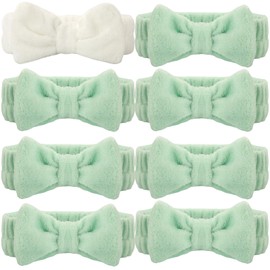 Tethzeng 32pcs Bridesmaid Scrunchies Proposal Gifts square 4.1inch Bachelorette Hair Claws Clips Girls heart sunglasses headband gift for Wedding Party Favors (White&Sage Green)