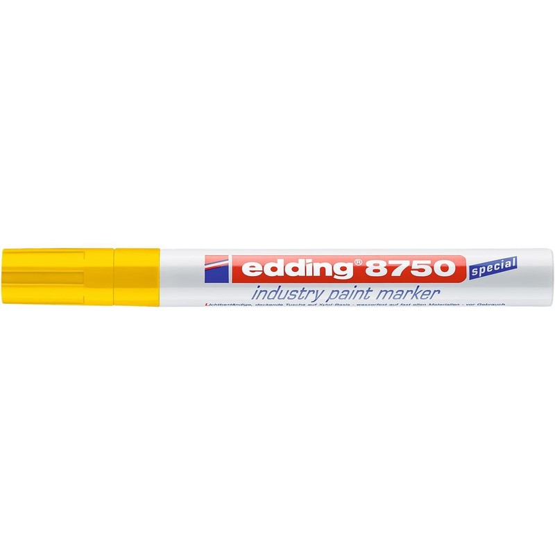 Edding Pack of 6 8750 Markers Special for Industrial Yellow