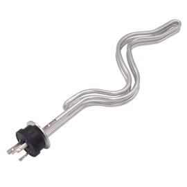 DERNORD 240V 5500W Tri-clamp Ripple Heating Element Stainless Steel Immersion Water Heater with 3-Wire Electrical Locking Plug (1.5 Inch Tri clamp)