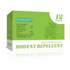 Mouse Repellent Pouches, Rodent Mouse Repellent Indoor Outdoor, Peppermint Oil to Repel Mice Mole Rats Bug Insect Spider, Rodent Repellent, Pest Control Natural Deterrent Pouches - 12 Pcs
